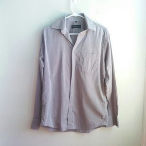 Gray Striped Emile Lafaurie Dress Shirt